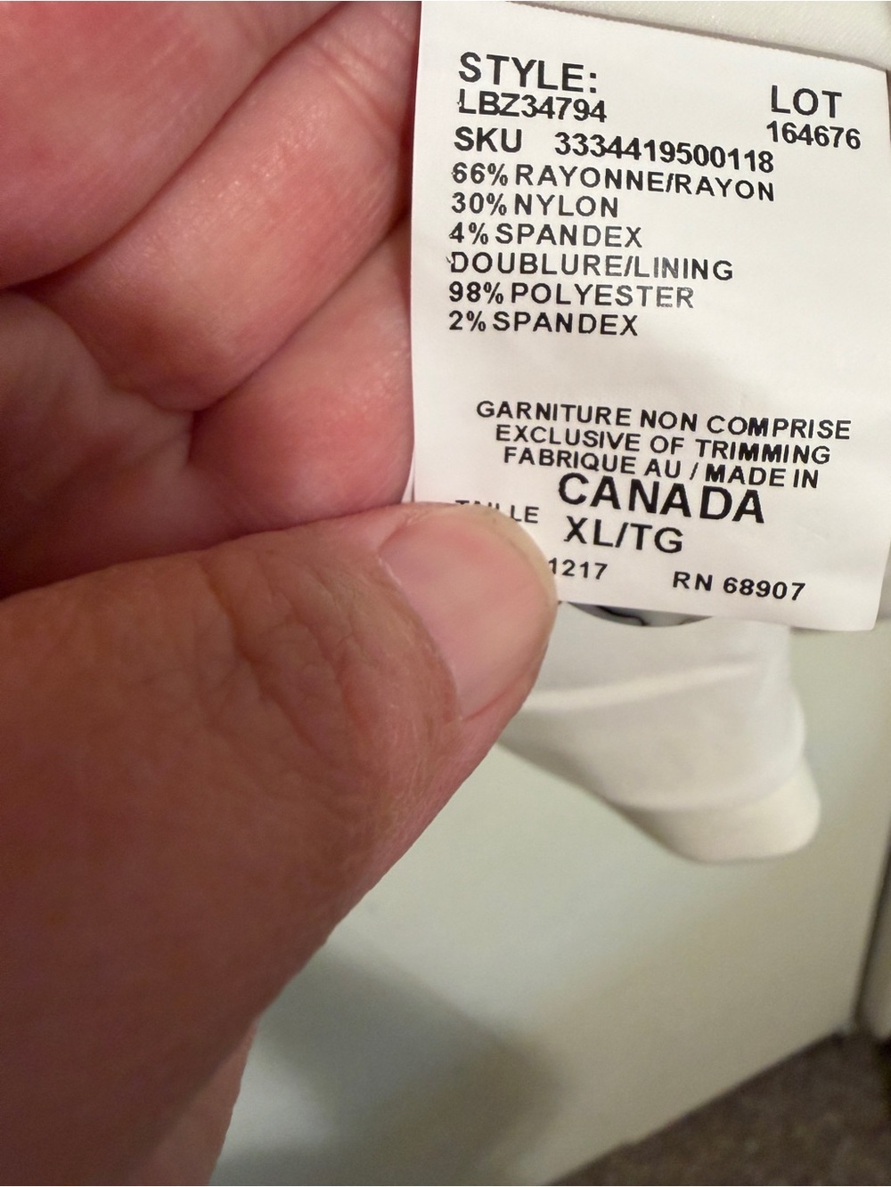 Le Chateau White Jacket Blazer Xl - Picture 5 of 6